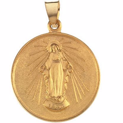 R16944:129583:P 18kt Yellow 24.5mm Miraculous Medal