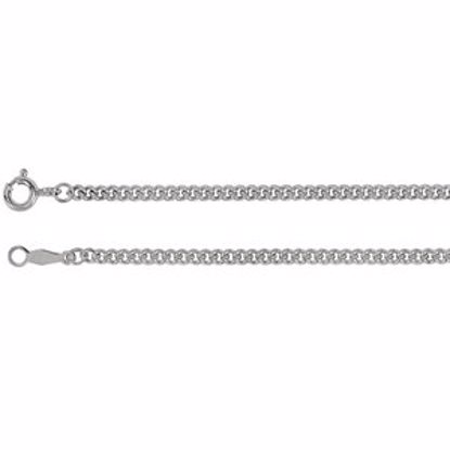 CH173:128758:P Sterling Silver 2.25mm Solid Curb Link 24" Chain
