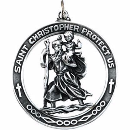 R16387:104197:P Sterling Silver 29mm St. Christopher Medal