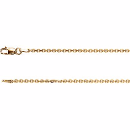 CH125:120479:P 14kt Yellow 1.75mm Solid Diamond-Cut Cable 16" Chain