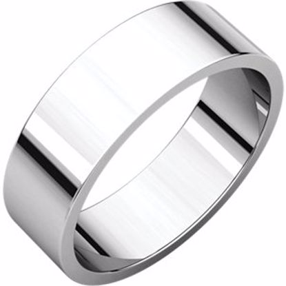 F6:149965:P 10kt White 6mm Flat Band