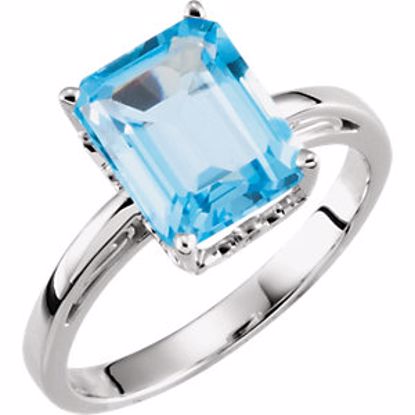 61197:207587:P Swiss Blue Topaz Scroll Ring