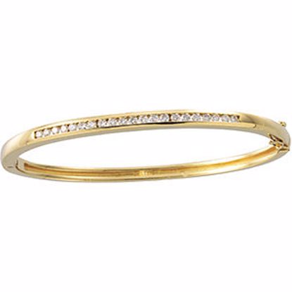 60888:209528:P 14kt Yellow 5/8 CTW Diamond Bangle Bracelet