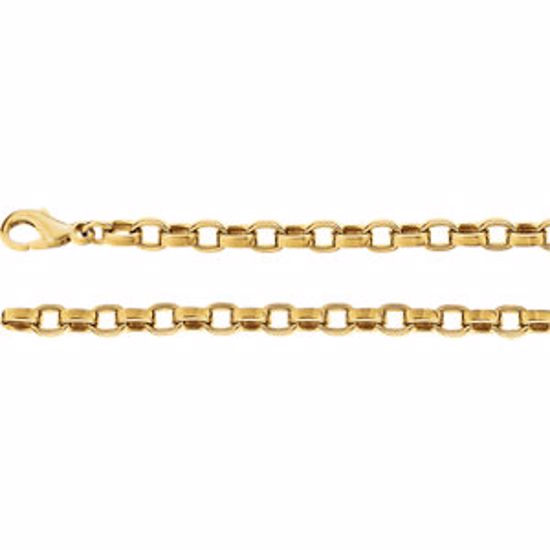 CH400:241141:P 14kt Yellow 4.75mm Flat Cable 18" Chain
