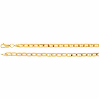 CH485:244777:P 14kt Yellow 3.5mm Solid Anchor 7" Chain 