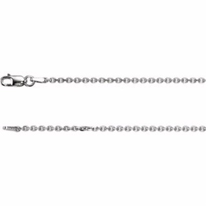 CH125:244303:P 14kt White 1.75mm Solid Diamond-Cut Cable 16" Chain