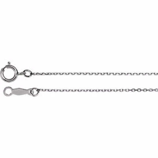 CH123:244299:P 14kt White 1mm Diamond Cut Cable 18" Chain