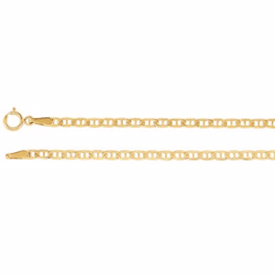 CH484:244598:P 14kt Yellow 2.25mm Anchor 16" Chain