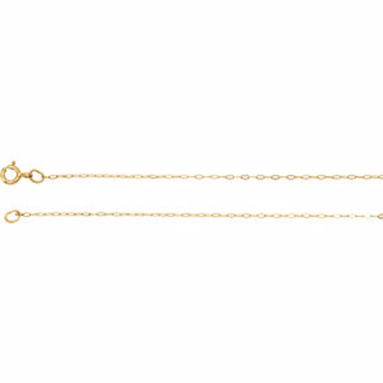 CH10:244654:P 14kt Yellow .50mm Solid Cable 24" Chain