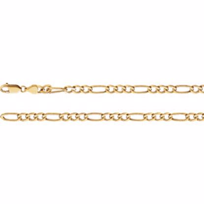 CH497:244911:P 14kt Yellow 4.75mm Hollow Figaro 20" Chain
