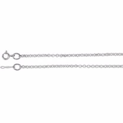 CH432:240037:P Sterling Silver 2mm Rolo 16" Chain