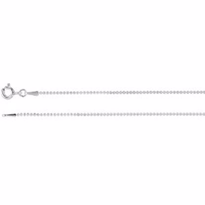 CH435:240065:P Sterling Silver 1mm Bead 7" Chain
