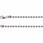 CH438:240101:P Sterling Silver 3mm Bead 7" Chain