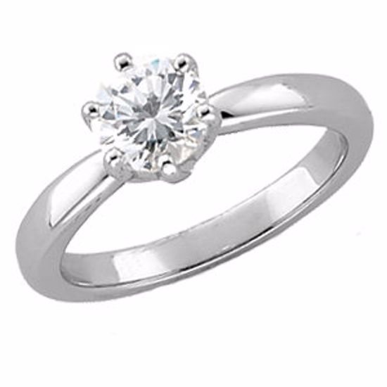 61410:253533:P 14kt White 1/2 CTW Diamond Round Solitaire Engagement Ring