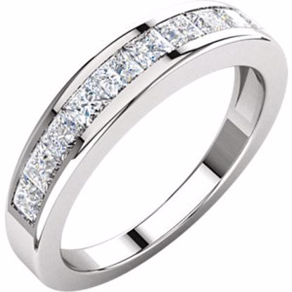 62181:262500:P 14kt White 1 CTW Diamond Anniversary Band Size 7