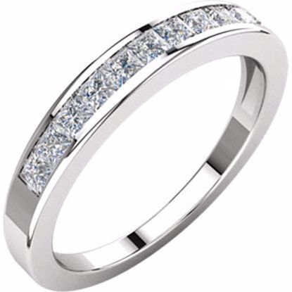 62179:262425:P 14kt White 1/2 CTW Diamond Anniversary Band Size 6
