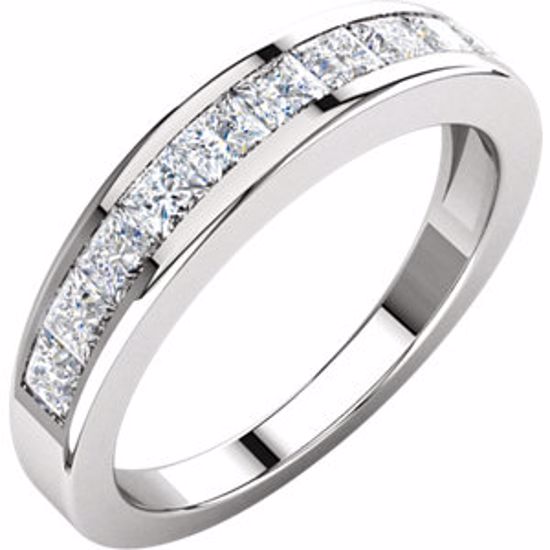 62181:262502:P 14kt White 1 CTW Diamond Anniversary Band Size 8