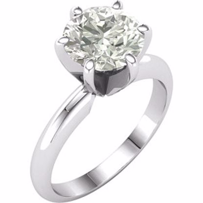 63183:288568:P 14kt White 8mm Round Forever Classic&trade; Moissanite Engagement Ring