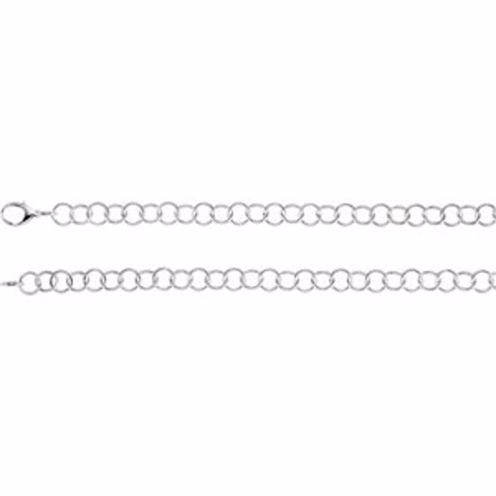 CH587:288362:P Sterling Silver 12mm Ring Link 18" Chain
