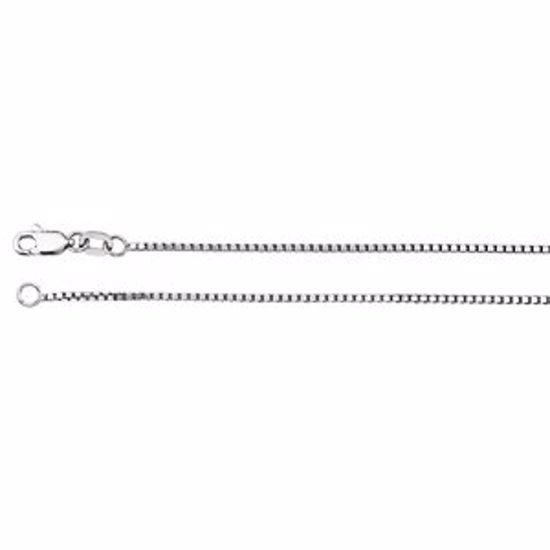 CH618:288088:P 14kt White 1mm Box 16" Chain