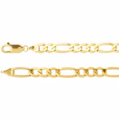 CH629:288096:P 14kt Yellow 5.5mm Figaro 18" Chain
