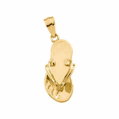 23096:295030:P 14kt Yellow 19.5x8mm Flip Flop Shoe Pendant