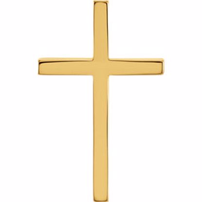 R41188:297857:P 18kt Yellow 29.5x18.25mm Cross Pendant