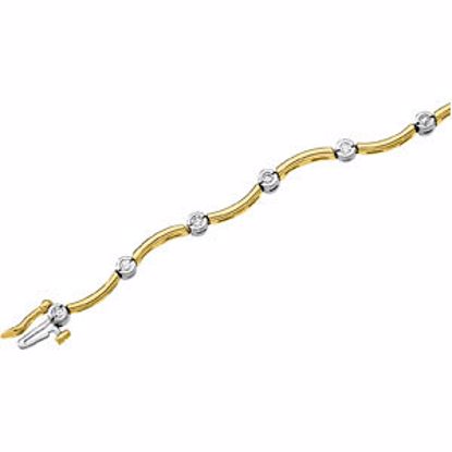 63423:291038:P 14kt Yellow & White 1/2 CTW Diamond Line Bracelet