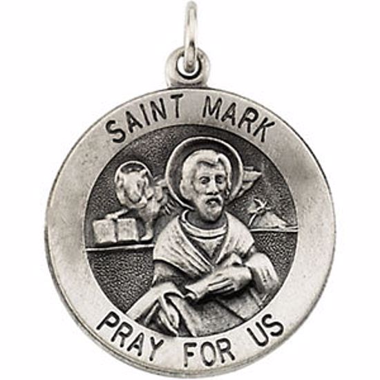 R16319:304651:P Sterling Silver 18.25 Round St. Mark Medal