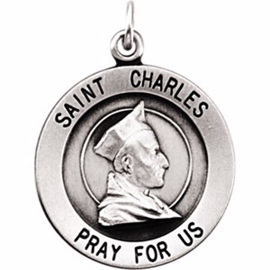 R16371:304658:P Sterling Silver 18.25mm St. Charles Medal