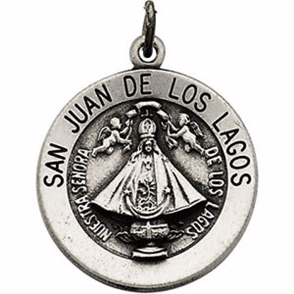 R16345:304711:P Sterling Silver 18.25mm Round San Juan de Los Lagos Medal