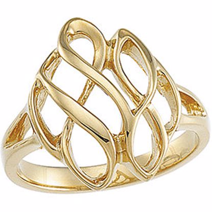 5356:18603:P 10kt Yellow Infinity-Inspired Metal Fashion Ring 