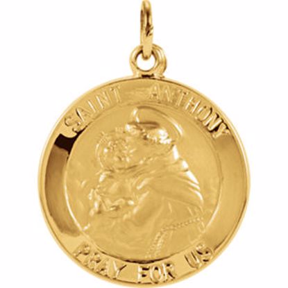 R5037:63236:P 14kt Yellow 18mm St. Anthony Medal