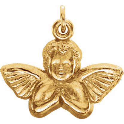 R6500:65850:P 14kt Yellow 14x16mm Angel Baby Pendant