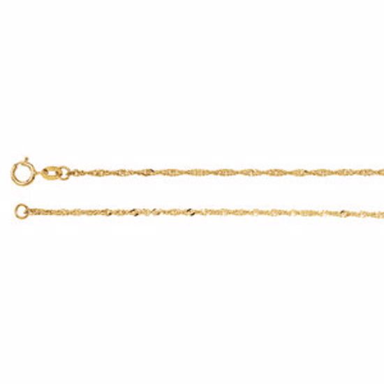 CH69:73068:P 14kt Yellow 1.25mm Solid Singapore 24" Chain