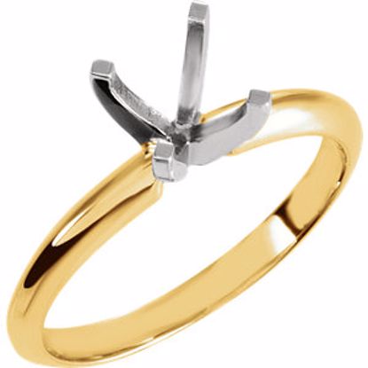 1400401H:122944:P 14kt Yellow & White 5-5.3mm Round Engagement Ring Mounting