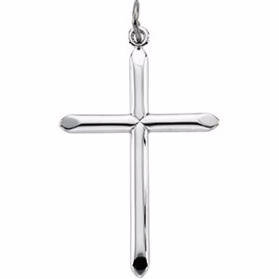 R16273:104172:P Sterling Silver 35x24mm Cross Pendant