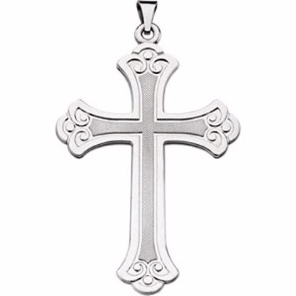 R16111:105080:P Sterling Silver 33x22mm Fancy Cross pendant without Packaging