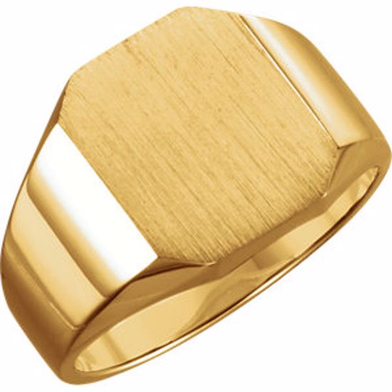 9128:117725:P 10kt Yellow 14x12mm Men's Signet Ring