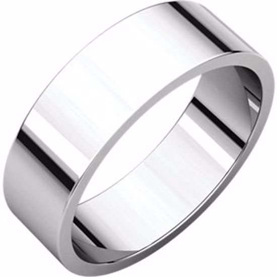 F7:149983:P 10kt White 6mm Flat Band