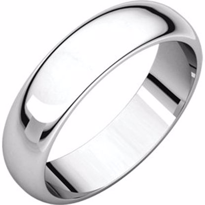 HR11:149251:P 10kt White 5mm Half Round Band