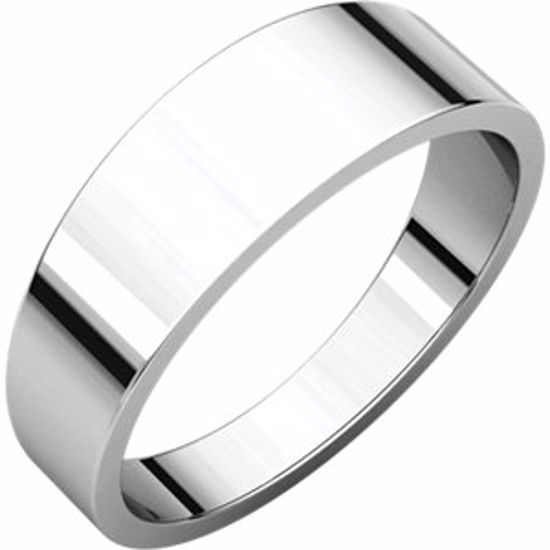 FT6.5:150448:P 10kt White 6mm Flat Tapered Band