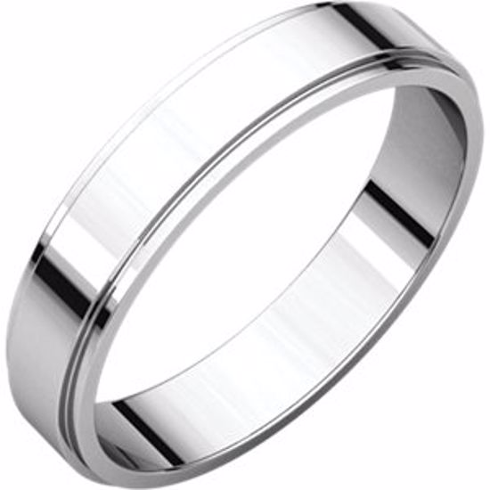 FE7:150526:P 10kt White 4mm Flat Edge Band