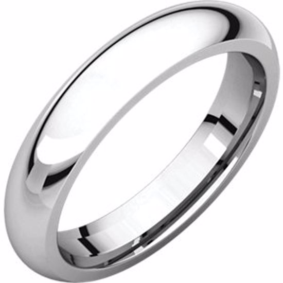 IR4:151060:P 10kt White 4mm Comfort Fit Band