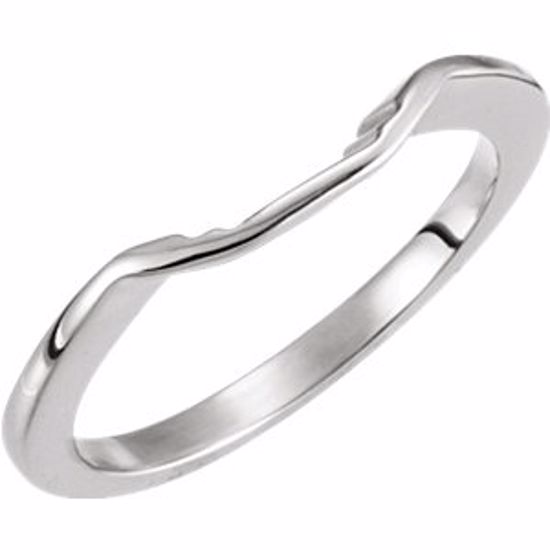 12724:204638:P 14kt White Band for 8mm Engagement Ring