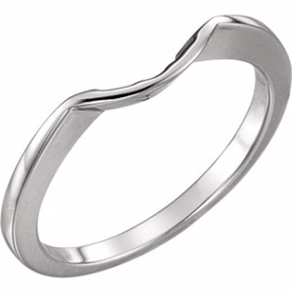 12720:204539:P 14kt White 8x6mm Band for Engagement Ring