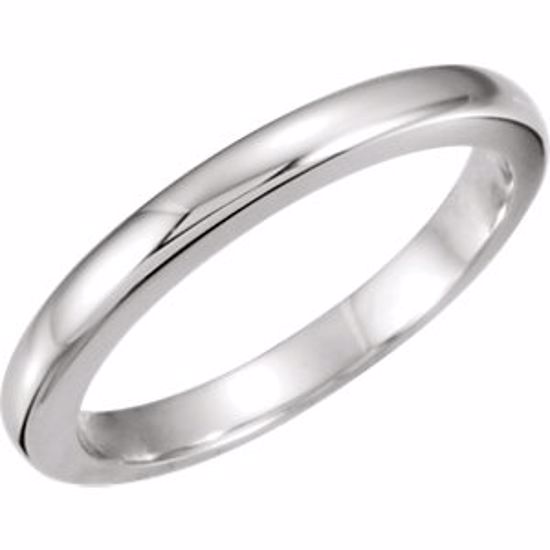 50113:212746:P Platinum #16 Tapered Bombé Solstice Solitaire&#174; Band for 2.5-6 CT