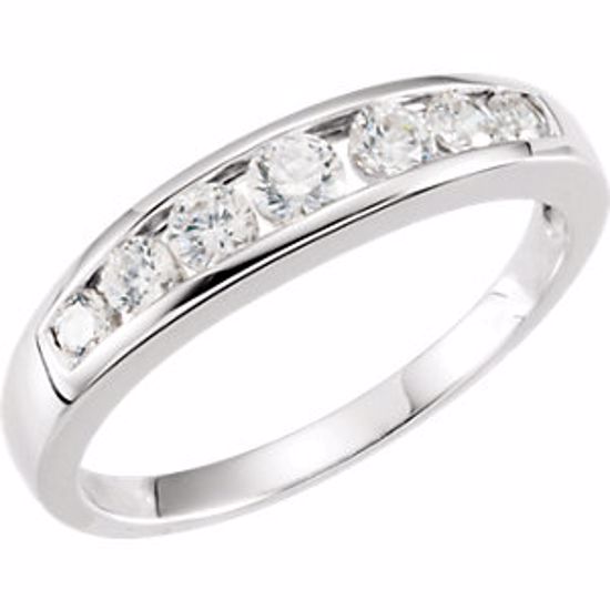 60218:207075:P Platinum 3/8 CTW Diamond 7 Stone Anniversary Band