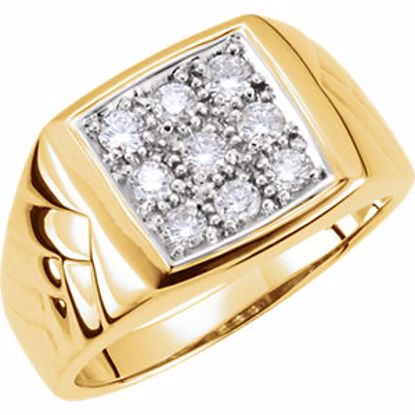 60654:209234:P 14kt Yellow 5/8 CTW Men's Diamond Ring