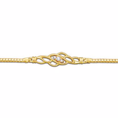 60944:209560:P 14kt Yellow 1/10 CTW Diamond Bracelet